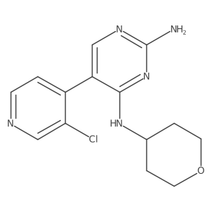 5-(3-Chloro-pyridin-4-yl)-N4-(tetrahydro-pyran-4-yl)-pyrimidine-2,4-diamine Structure