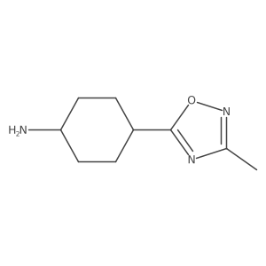 4-(3-Methyl-1,2,4-oxadiazol-5-yl)cyclohexan-1-amine结构式