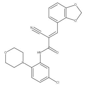 3-(1,3-Dioxaindan-4-yl)-n-[5-chloro-2-(morpholin-4-yl)phenyl]-2-cyanoprop-2-enamide Structure