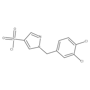 1-[(3,4-Dichlorophenyl)methyl]-1H-pyrazole-4-sulfonyl chloride Structure