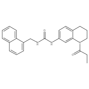 CCC(=O)N1CCCc2ccc(NC(=O)NCc3cccc4ccccc34)cc21结构式