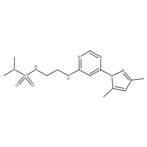 6-(3,5-dimethyl-1H-pyrazol-1-yl)-N-{2-[(dimethylsulfamoyl)amino]ethyl}pyrimidin-4-amine结构式