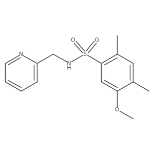 5-methoxy-2,4-dimethyl-N-(2-pyridinylmethyl)benzenesulfonamide结构式