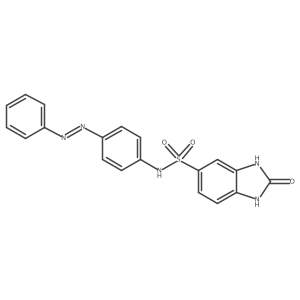 1H-Benzimidazole-5-sulfonamide, 2,3-dihydro-2-oxo-N-[4-(2-phenyldiazenyl)phenyl]-结构式