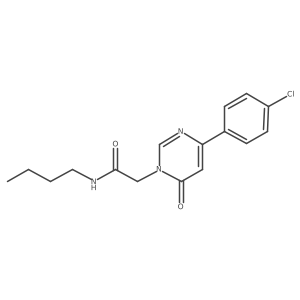 N-butyl-2-(4-(4-chlorophenyl)-6-oxopyrimidin-1(6H)-yl)acetamide Structure