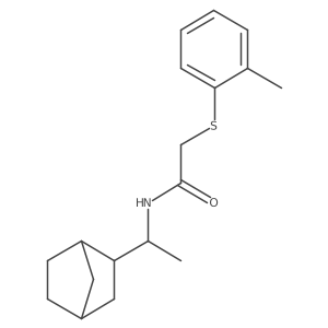 N-(1-Bicyclo[2.2.1]hept-2-ylethyl)-2-[(2-methylphenyl)thio]acetamide Structure