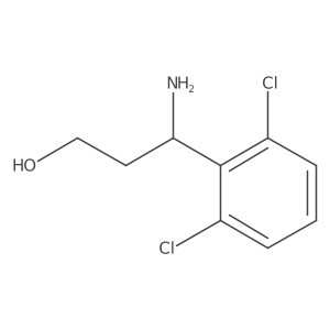 (3S)-3-Amino-3-(2,6-dichlorophenyl)propan-1-OL结构式