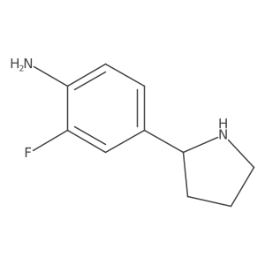 (R)-2-Fluoro-4-(pyrrolidin-2-yl)aniline结构式