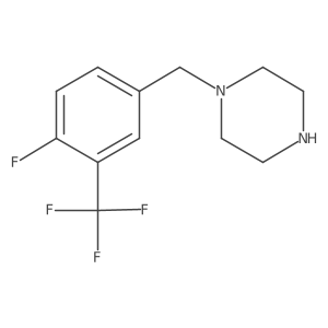 1-{[4-Fluoro-3-(trifluoromethyl)phenyl]methyl}piperazine结构式
