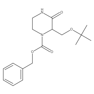 Benzyl (R)-2-(tert-butoxymethyl)-3-oxopiperazine-1-carboxylate Structure
