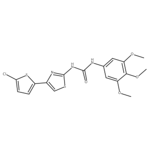 1-(4-(5-Chlorothiophen-2-yl)thiazol-2-yl)-3-(3,4,5-trimethoxyphenyl)urea结构式