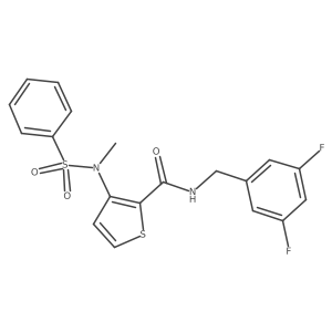 N-(3,5-difluorobenzyl)-3-[methyl(phenylsulfonyl)amino]thiophene-2-carboxamide结构式