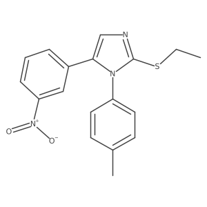 2-(ethylthio)-5-(3-nitrophenyl)-1-(p-tolyl)-1H-imidazole Structure