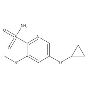 5-Cyclopropoxy-3-(methylthio)pyridine-2-sulfonamide Structure