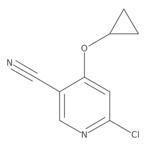 6-Chloro-4-cyclopropoxynicotinonitrile结构式