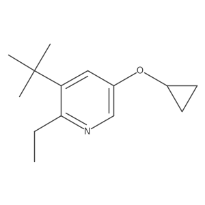 3-Tert-butyl-5-cyclopropoxy-2-ethylpyridine结构式