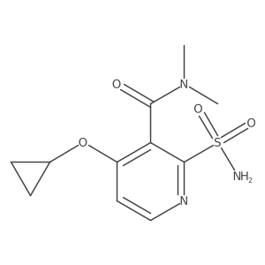 4-Cyclopropoxy-N,N-dimethyl-2-sulfamoylnicotinamide结构式