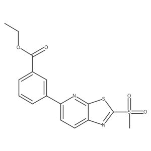 Ethyl 3-(2-(methylsulfonyl)thiazolo[5,4-b]pyridin-5-yl)benzoate结构式