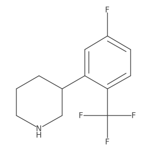 3-[5-Fluoro-2-(trifluoromethyl)phenyl]piperidine Structure