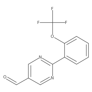 2-(2-(Trifluoromethoxy)phenyl)pyrimidine-5-carboxaldehyde结构式