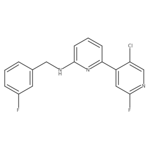 [2,4'-Bipyridin]-6-amine, 5'-chloro-2'-fluoro-N-[(3-fluorophenyl)methyl]- Structure