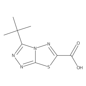 3-(tert-Butyl)-[1,2,4]triazolo[3,4-b][1,3,4]thiadiazole-6-carboxylic acid Structure