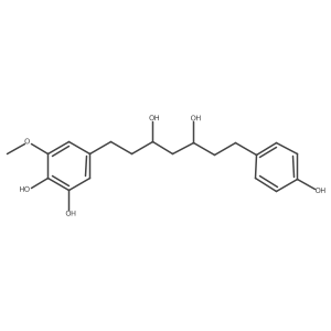 5-((3R,5S)-3,5-Dihydroxy-7-(4-hydroxyphenyl)heptyl)-3-methoxybenzene-1,2-diol Structure