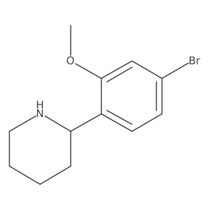 2-(4-Bromo-2-methoxyphenyl)piperidine Structure