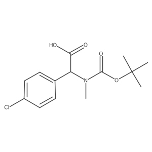 2-{[(Tert-butoxy)carbonyl](methyl)amino}-2-(4-chlorophenyl)acetic acid Structure
