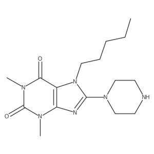 1,3-Dimethyl-7-pentyl-8-(piperazin-1-yl)-1H-purine-2,6(3H,7H)-dione Structure
