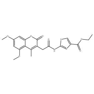 ethyl 2-{[(5,7-dimethoxy-4-methyl-2-oxo-2H-chromen-3-yl)acetyl]amino}-1,3-thiazole-4-carboxylate Structure