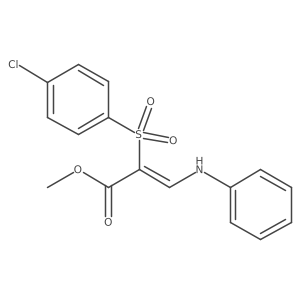 methyl (2Z)-3-anilino-2-[(4-chlorophenyl)sulfonyl]acrylate结构式