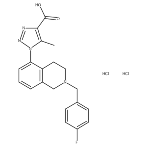 1-{2-[(4-fluorophenyl)methyl]-1,2,3,4-tetrahydroisoquinolin-5-yl}-5-methyl-1H-1,2,3-triazole-4-carboxylic acid dihydrochloride结构式