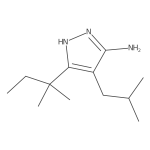 4-Isobutyl-3-(tert-pentyl)-1h-pyrazol-5-amine结构式
