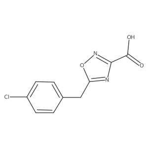 5-[(4-Chlorophenyl)methyl]-1,2,4-oxadiazole-3-carboxylic acid结构式