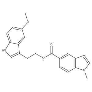 N-[2-(5-methoxy-1H-indol-3-yl)ethyl]-1-methyl-1H-indole-5-carboxamide结构式