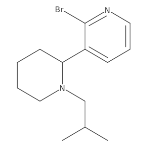 2-Bromo-3-(1-isobutylpiperidin-2-yl)pyridine结构式