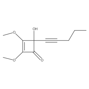 4-Hydroxy-2,3-dimethoxy-4-pent-1-ynylcyclobut-2-en-1-one结构式