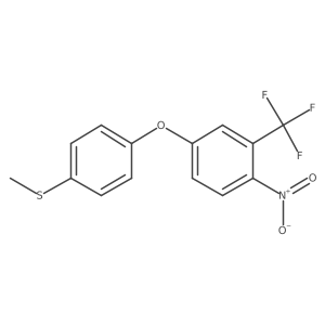 4-[(4-Methylthio)phenoxy]-2-(trifluoromethyl)nitrobenzene Structure