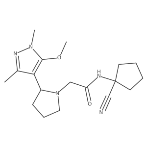 N-(1-cyanocyclopentyl)-2-[2-(5-methoxy-1,3-dimethyl-1H-pyrazol-4-yl)pyrrolidin-1-yl]acetamide结构式