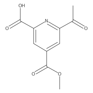 6-Acetyl-4-(methoxycarbonyl)pyridine-2-carboxylic acid结构式