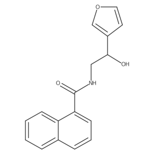 N-(2-(furan-3-yl)-2-hydroxyethyl)-1-naphthamide结构式