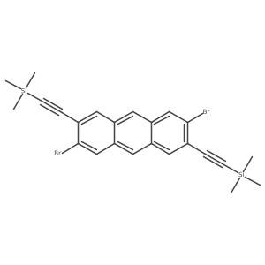 2,6-Dibromo-3,7-bis(trimethylsilylethynyl)anthracene Structure