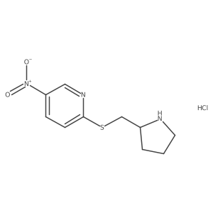 5-Nitro-2-((pyrrolidin-2-ylmethyl)thio)pyridine hydrochloride Structure