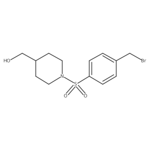 (1-((4-(Bromomethyl)phenyl)sulfonyl)piperidin-4-yl)methanol结构式
