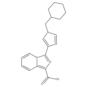 3-(1-(Cyclohexylmethyl)-1H-imidazol-4-yl)imidazo[1,5-a]pyridine-1-carboxylic acid结构式