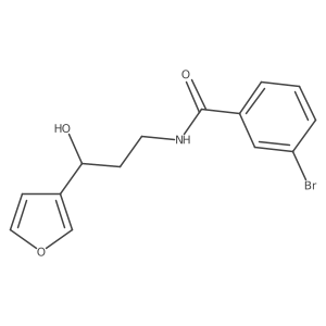 3-Bromo-N-[3-(furan-3-YL)-3-hydroxypropyl]benzamide Structure