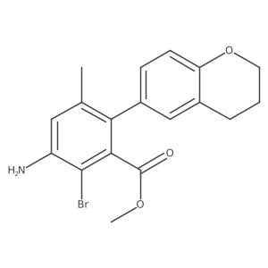 Methyl 3-amino-2-bromo-6-(chroman-6-yl)-5-methylbenzoate Structure