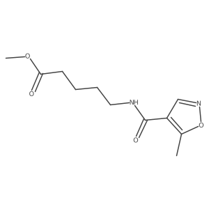 Methyl 5-[[(5-methyl-4-isoxazolyl)carbonyl]amino]pentanoate结构式