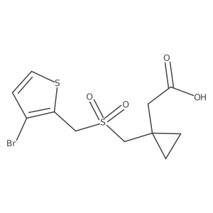 Cyclopropaneacetic acid, 1-[[[(3-bromo-2-thienyl)methyl]sulfonyl]methyl]- Structure